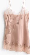 H&M Lace-trimmed Strappy Satin Top