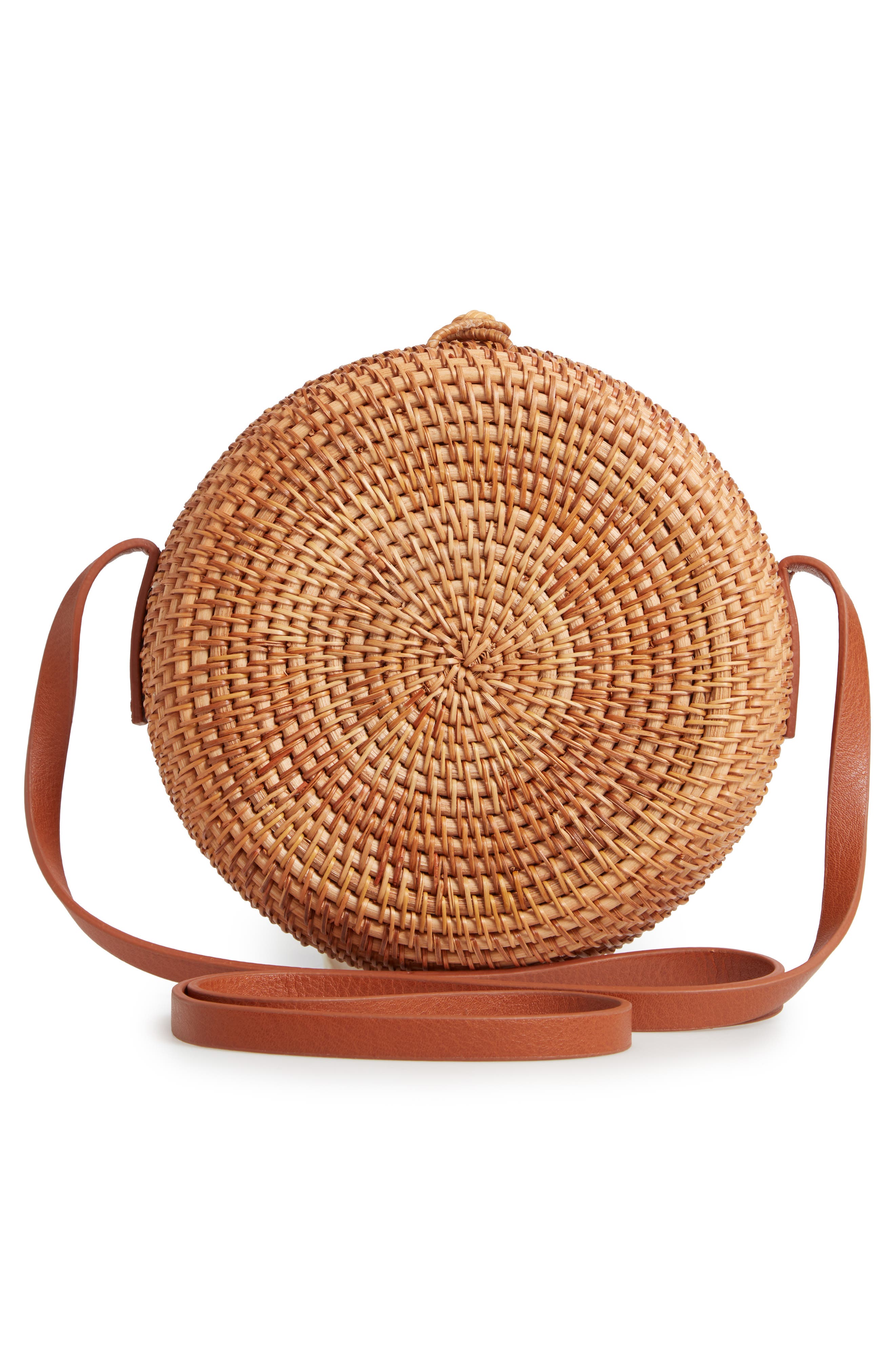 Nordstrom Straw Canteen Crossbody Bag, Alternate, color, 