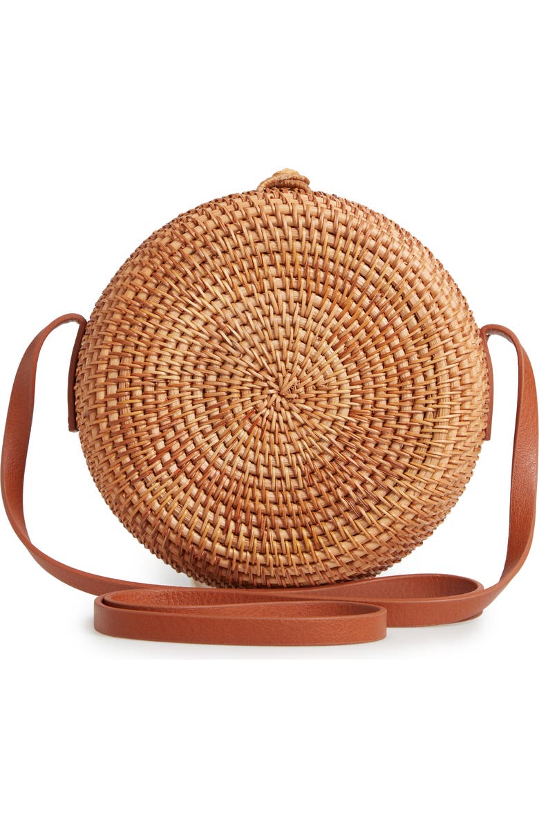 Nordstrom Straw Canteen Crossbody Bag, Alternate, color,