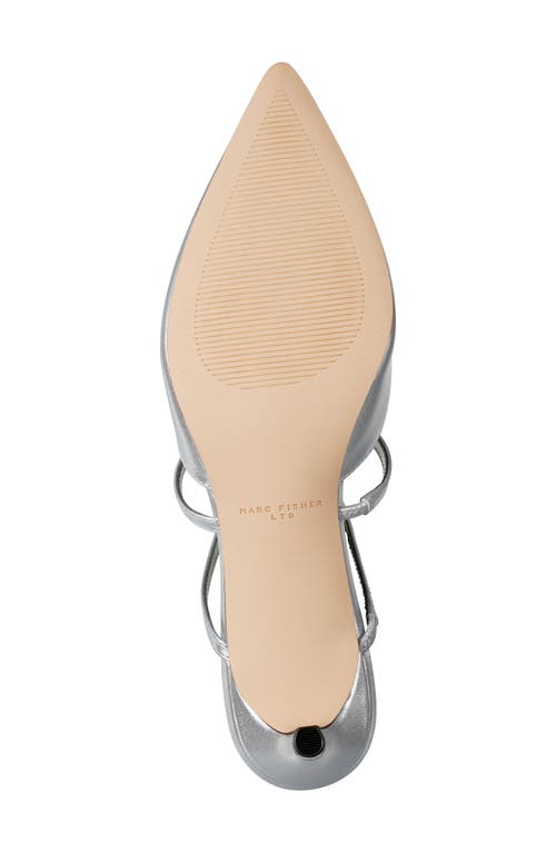 Shop Marc Fisher Ltd Kodie Kitten Heel Pointed Toe Mule In Silver