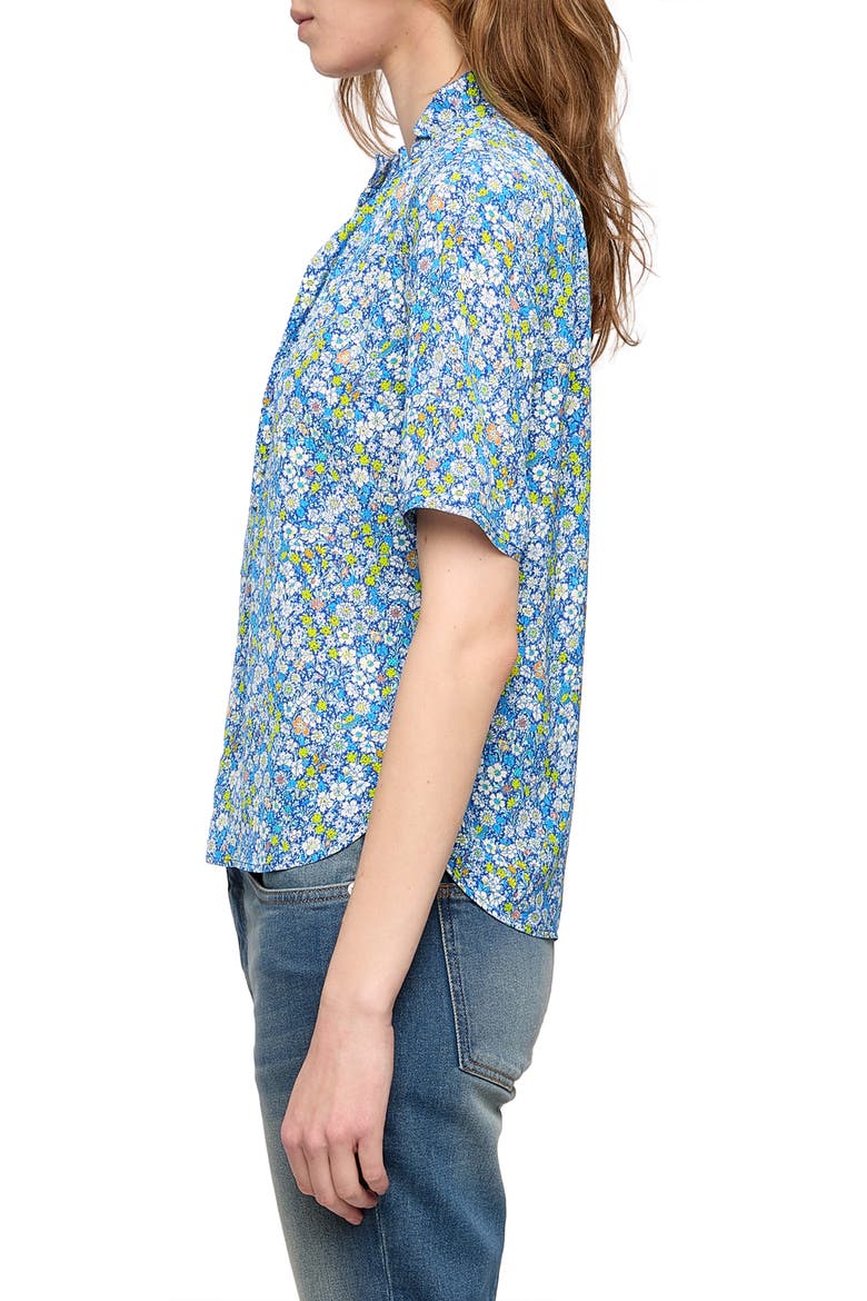 Topher Floral Print Popover Top, Alternate, color, PEAR