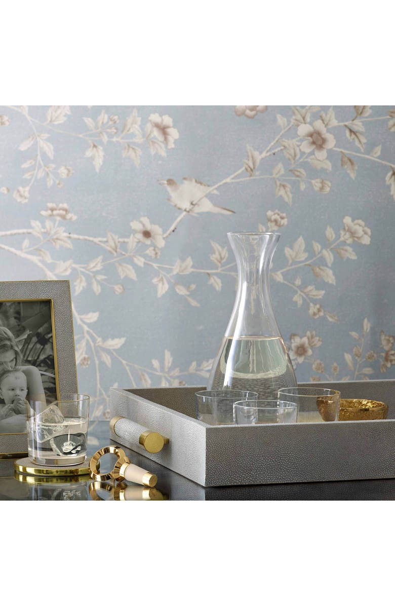 Aerin Modern Faux Shagreen Serving Tray, Alternate, color, Dove