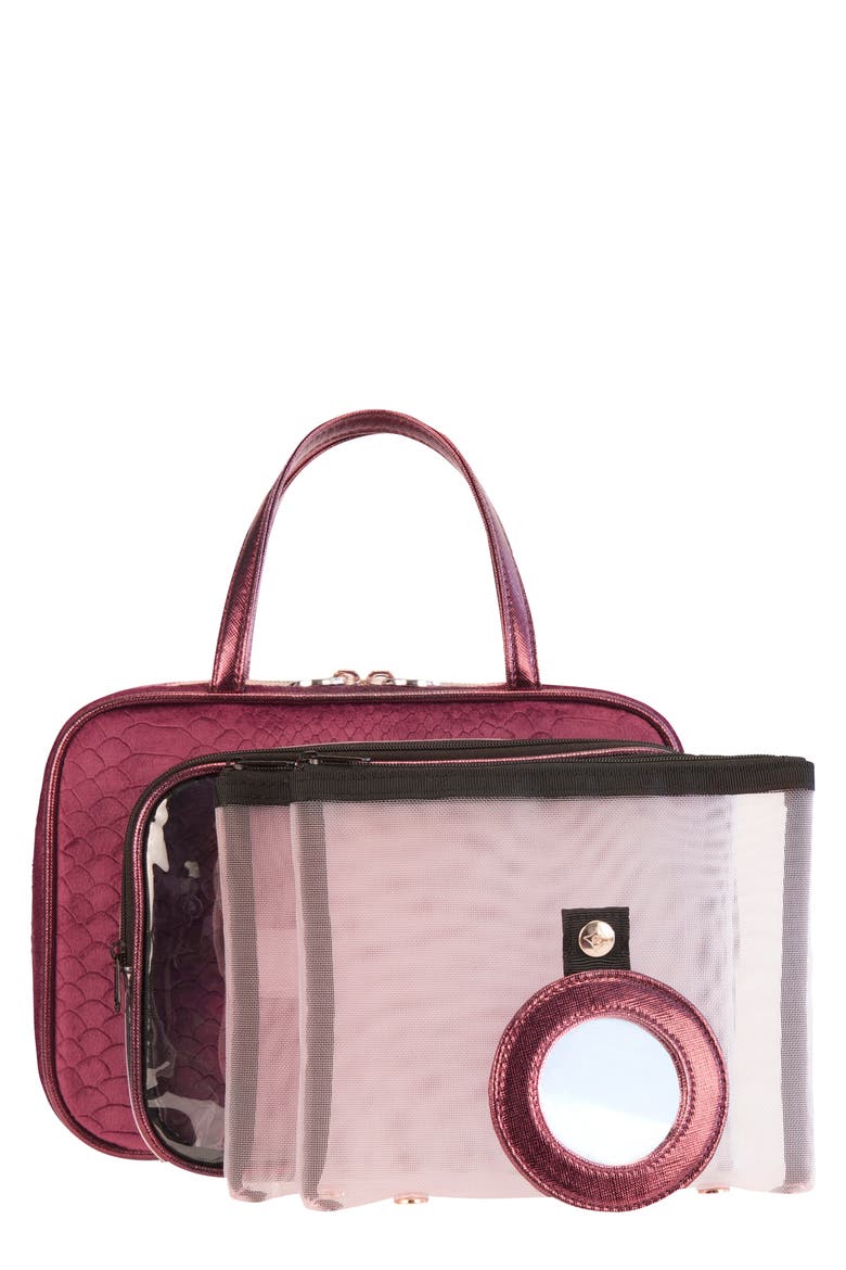 French Kiss Marais ML Traveler Cosmetics Case, Main, color, NO COLOR