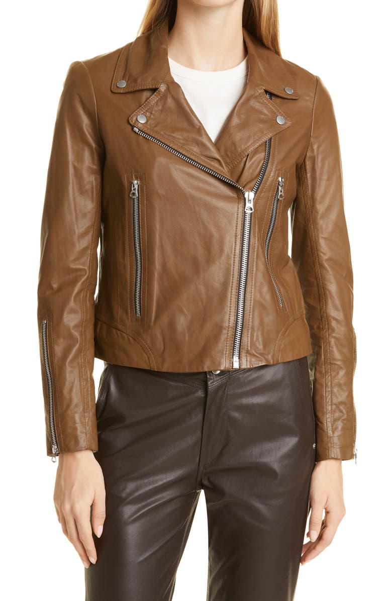 rag & bone Mack Leather Jacket, Main, color, 