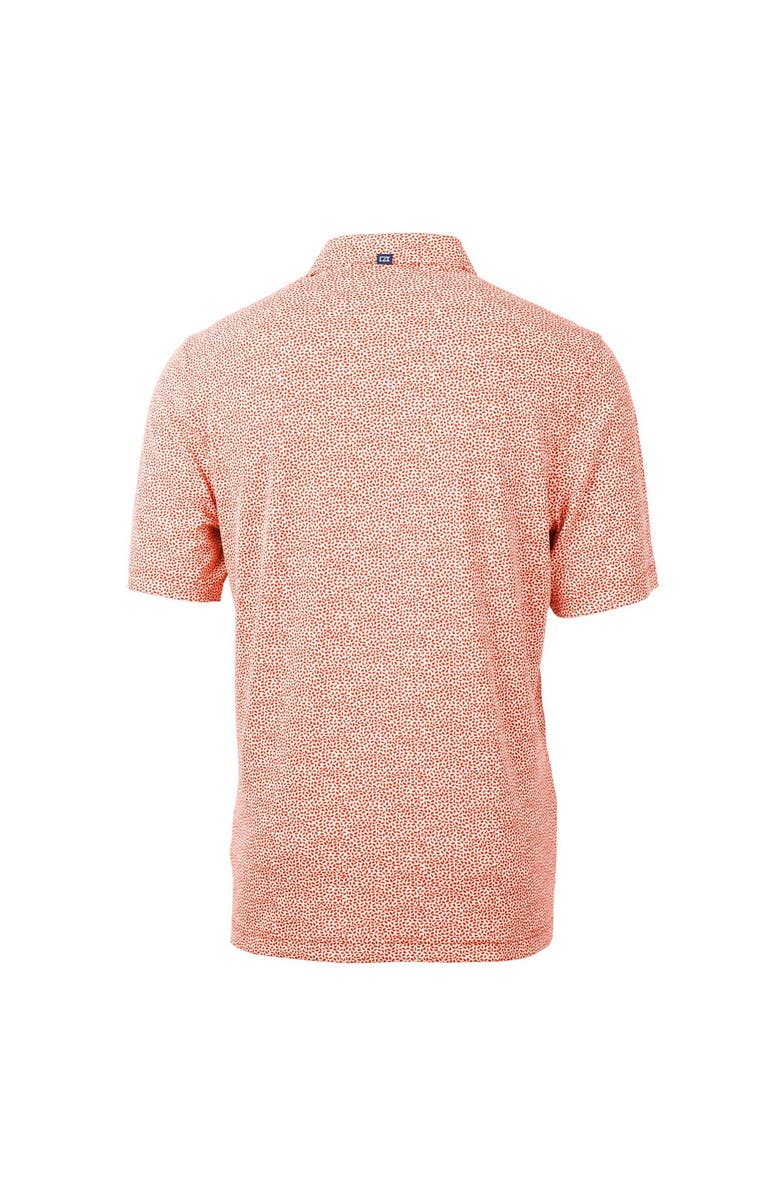 Cutter & Buck Men's Cutter & Buck  Orange Auburn Tigers Alumni Logo DryTec Virtue Eco Pique Botanical Print Recycled Polo, Alternate, color, 
