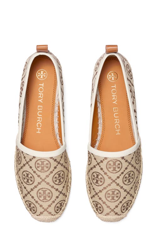 Tory Burch T Monogram Espadrille Flat In Neutral