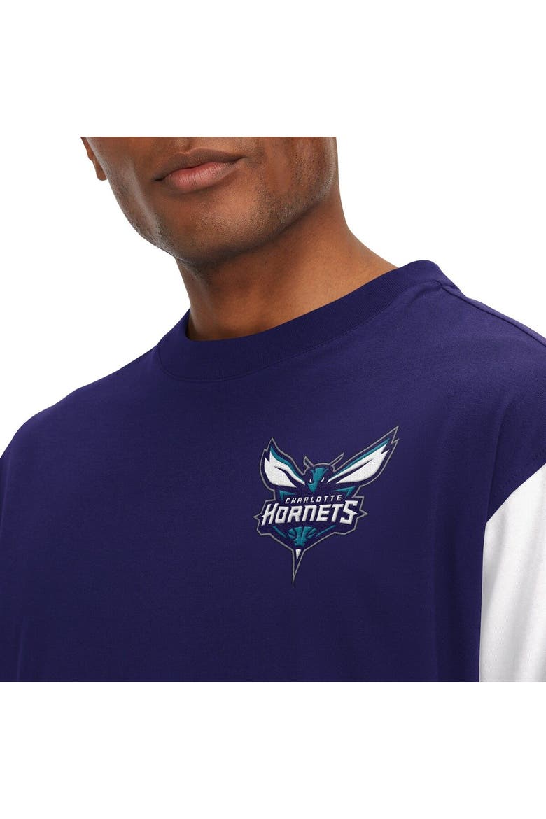 Men's Tommy Jeans Purple Charlotte Hornets Richie Color Block Long Sleeve T-Shirt, Alternate, color, Purple