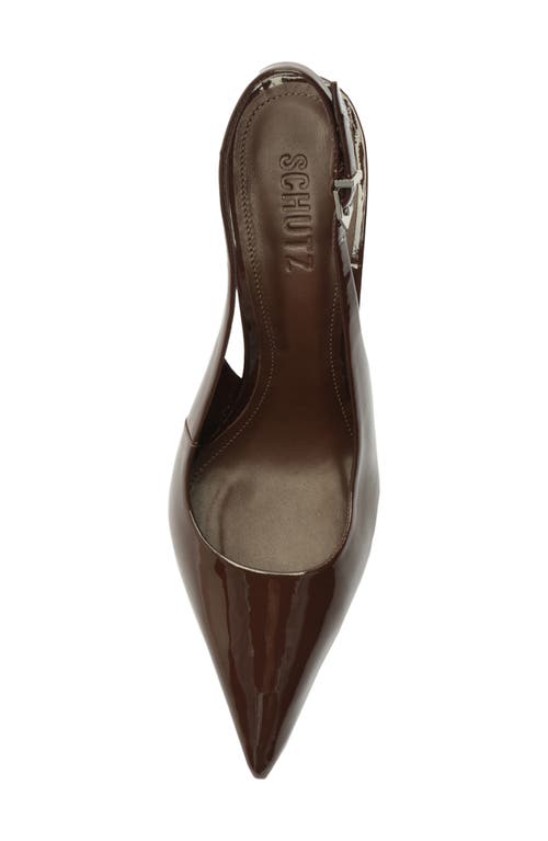 Schutz Paola Slingback Pointed Toe Pump In Brown