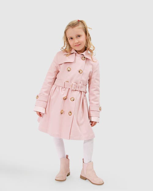 Belle & Bloom Miss Sunshine Trench Coat In Blush Pink