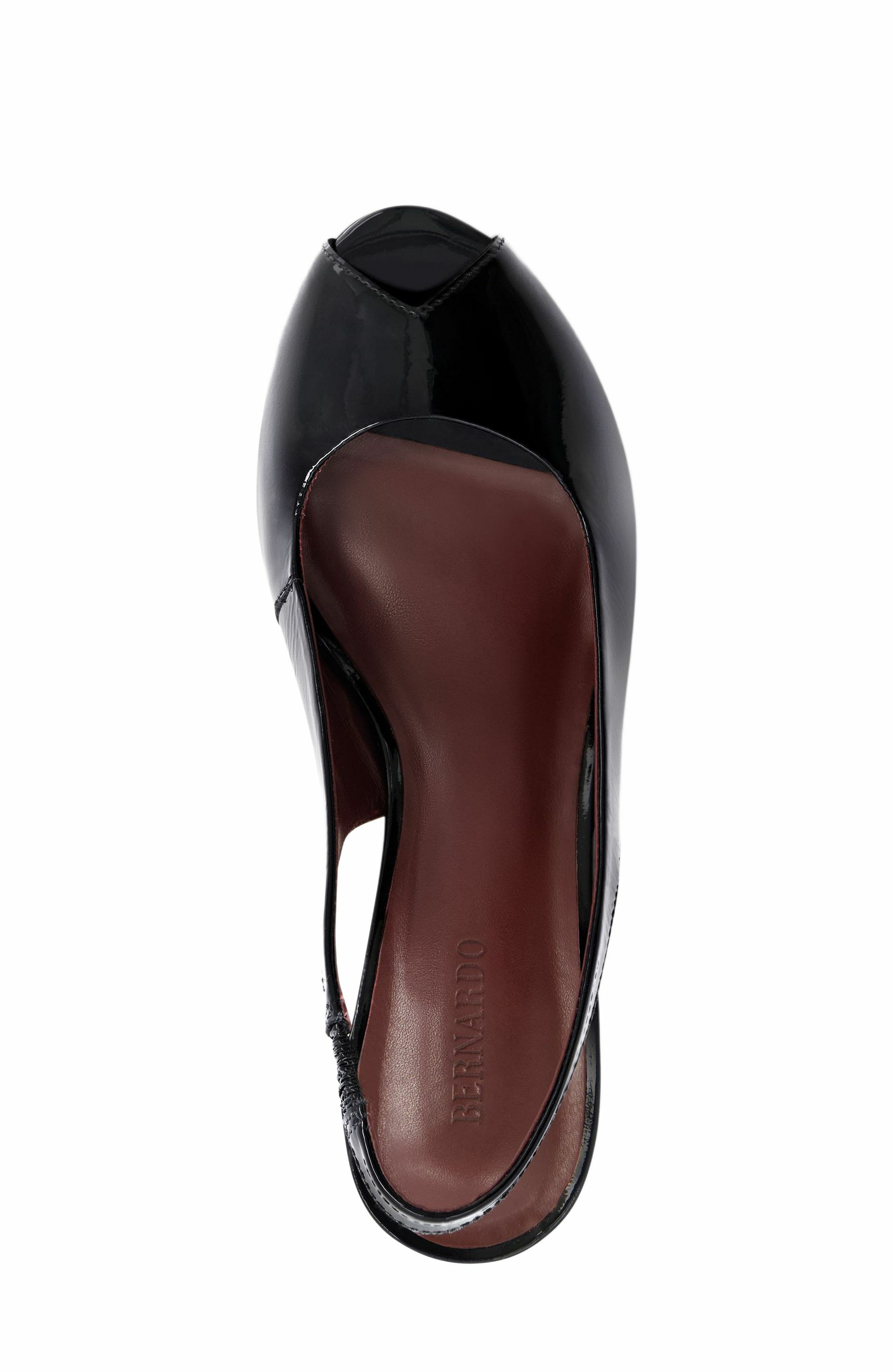 Bernardo Footwear Adell Peep Toe Slingback, Alternate, color, Black