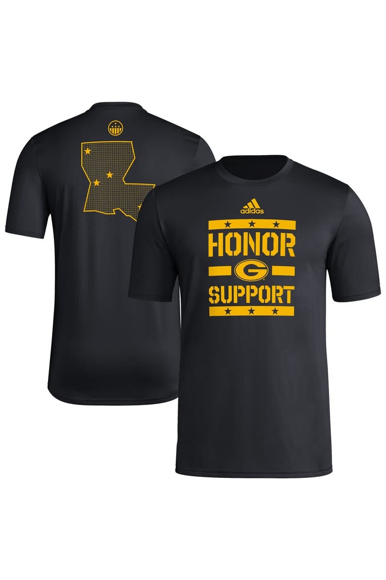 Men's adidas Black Grambling Tigers Honor & Support Pre-Game T-Shirt, Alternate, color, Black