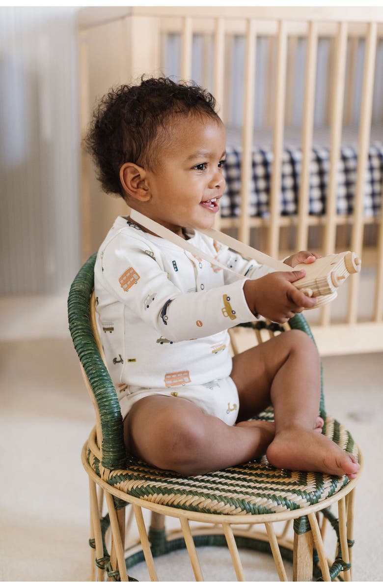 Pehr Rush Hour Organic Cotton Romper, Alternate, color, 