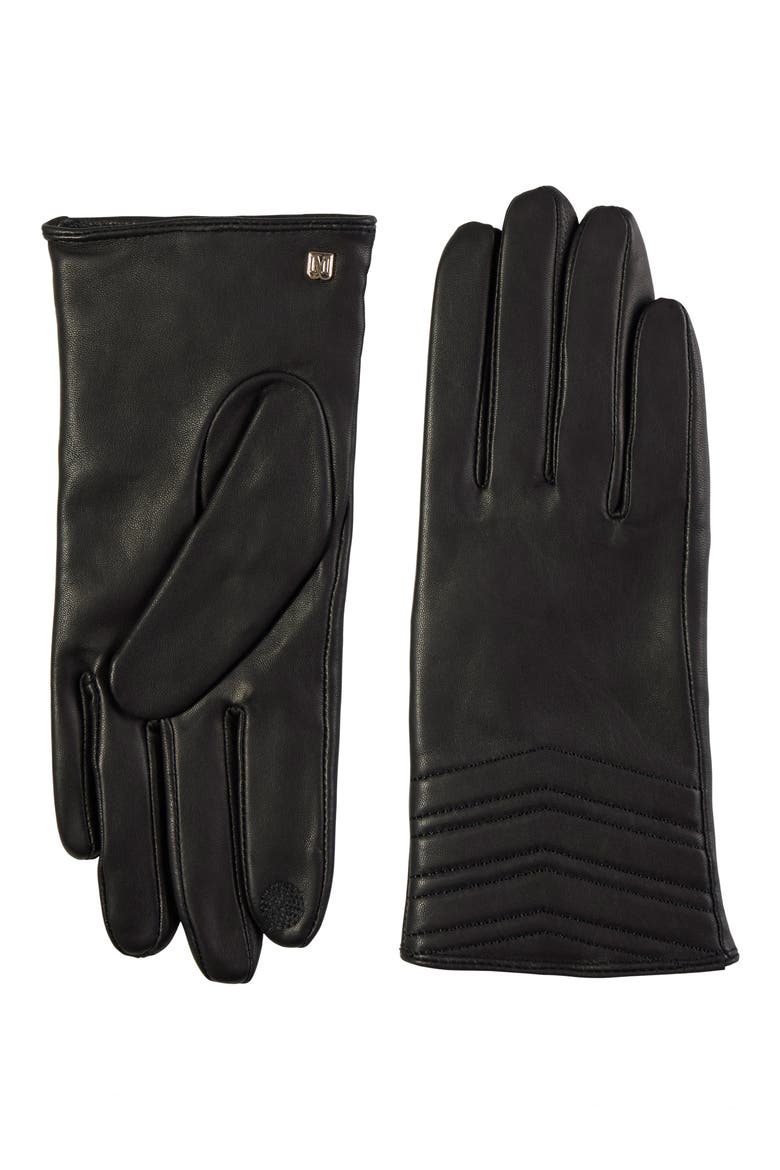 Bruno Magli Chevron Quilt Leather Gloves (Women) | Nordstromrack