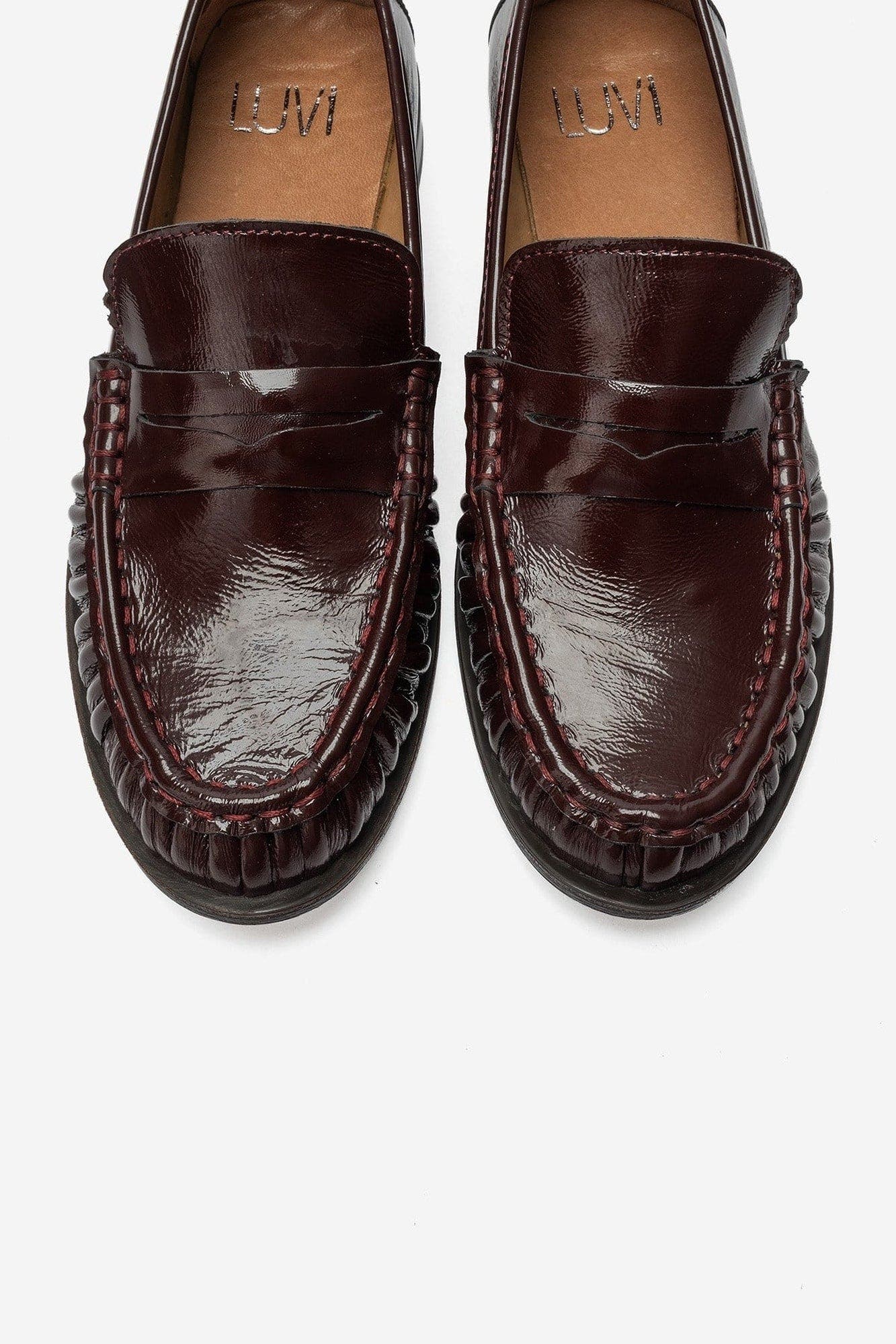 Chen Leather Loafer, Alternate, color, Burgundy Patent