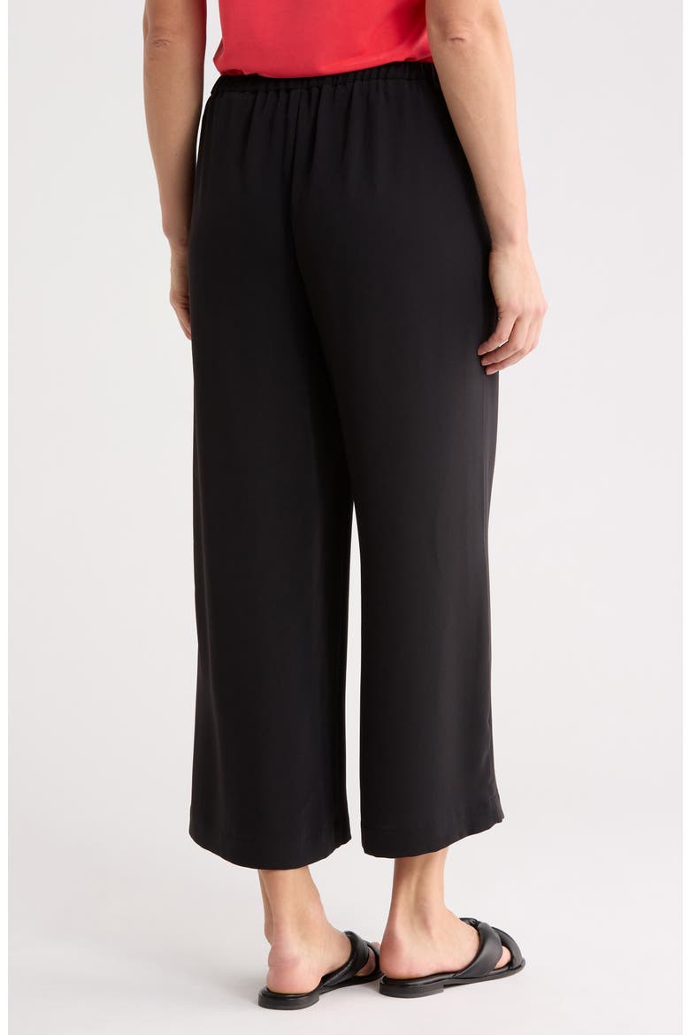 Flat Front Drawstring Pants, Alternate, color, BLACK