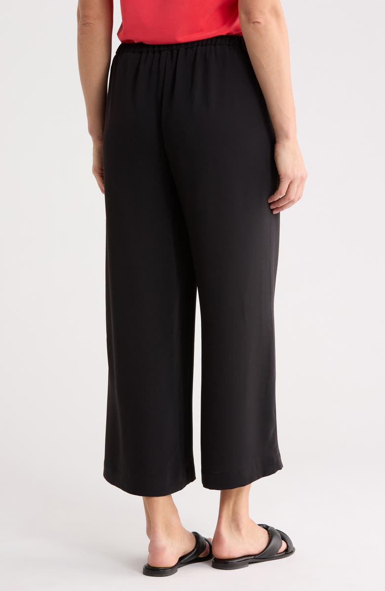 NORDSTROM RACK Flat Front Drawstring Pants, Alternate, color, Black