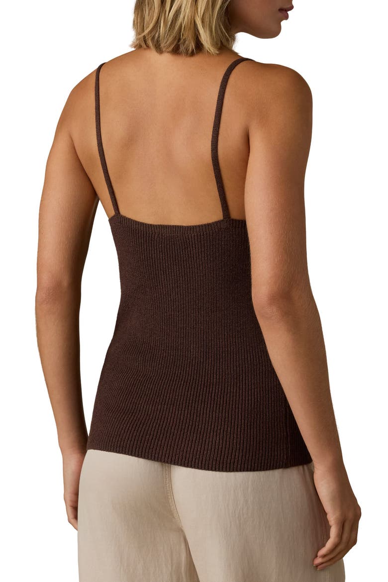Miramar Linen & Organic Cotton Cami Sweater, Alternate, color, FRENCH ROAST