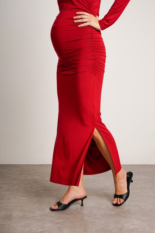 Nom Maternity Curve Maternity Dress In Burgundy
