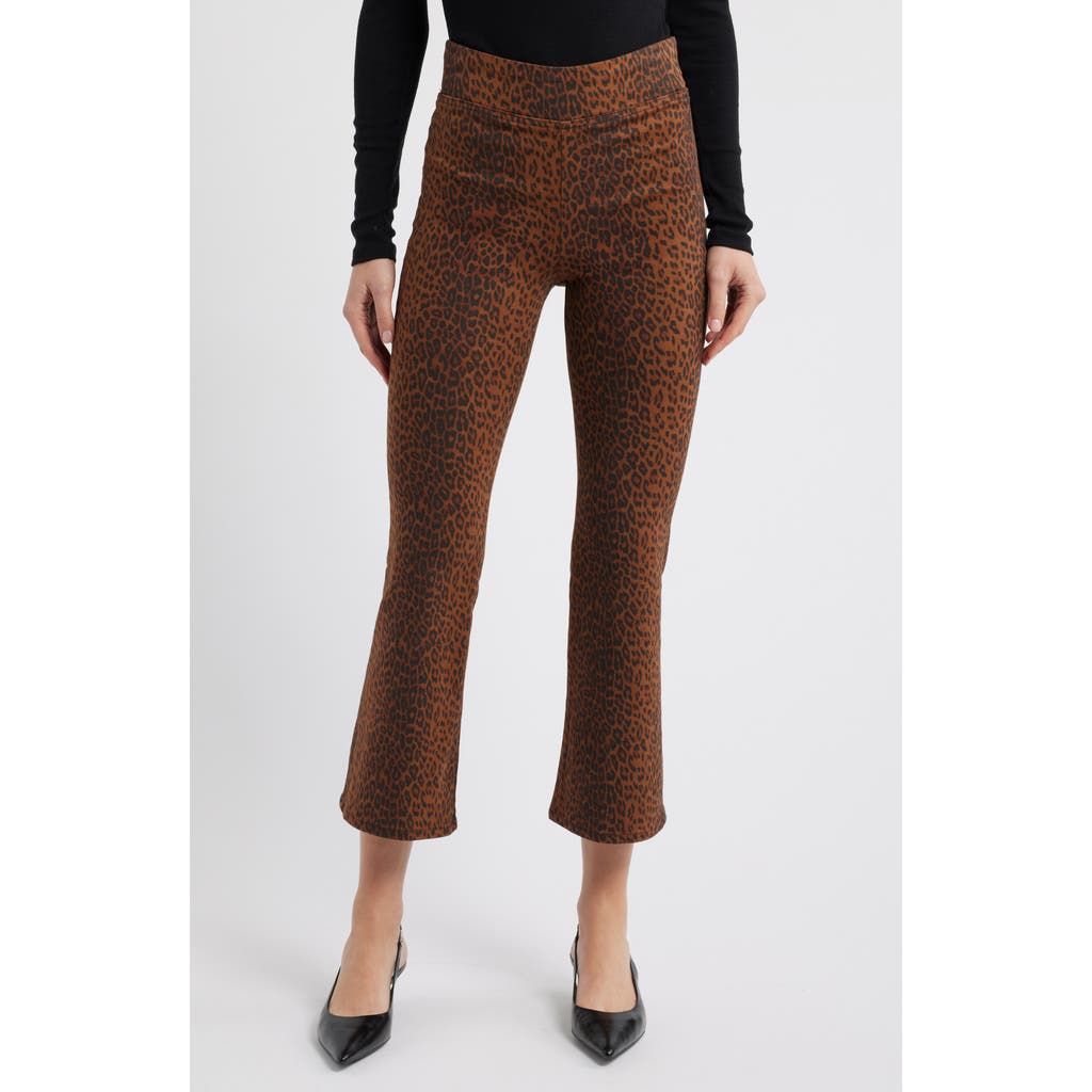Frame The Jetset Crop Mini Bootcut Jeans In Brown