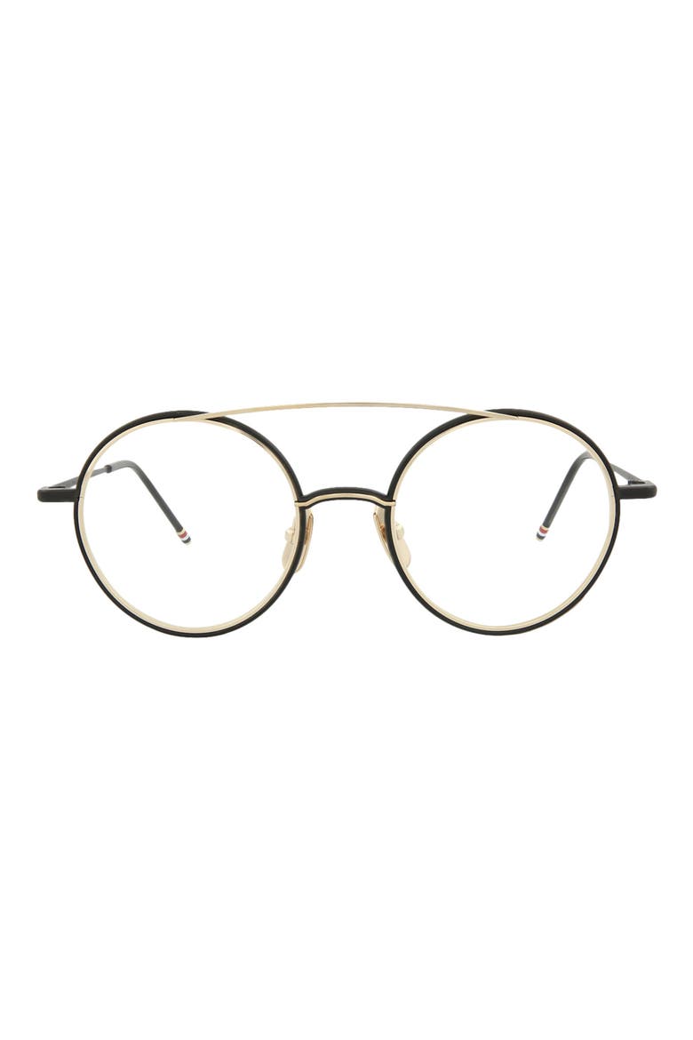 50mm Round Optical Frames, Main, color, BLACK IRON GOLD