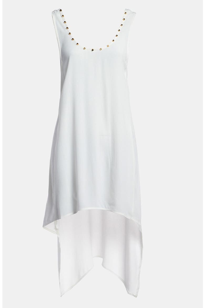 ASTR Silk Blend Tunic Tank, Main, color, WHITE