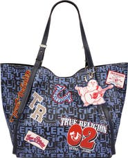 True Religion Multi Patch Graphic Tote