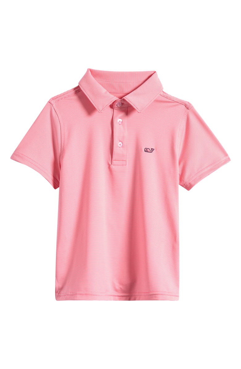 vineyard vines Kids' Anegada Sankaty Performance Polo, Main, color, Bahama Breeze Stripe