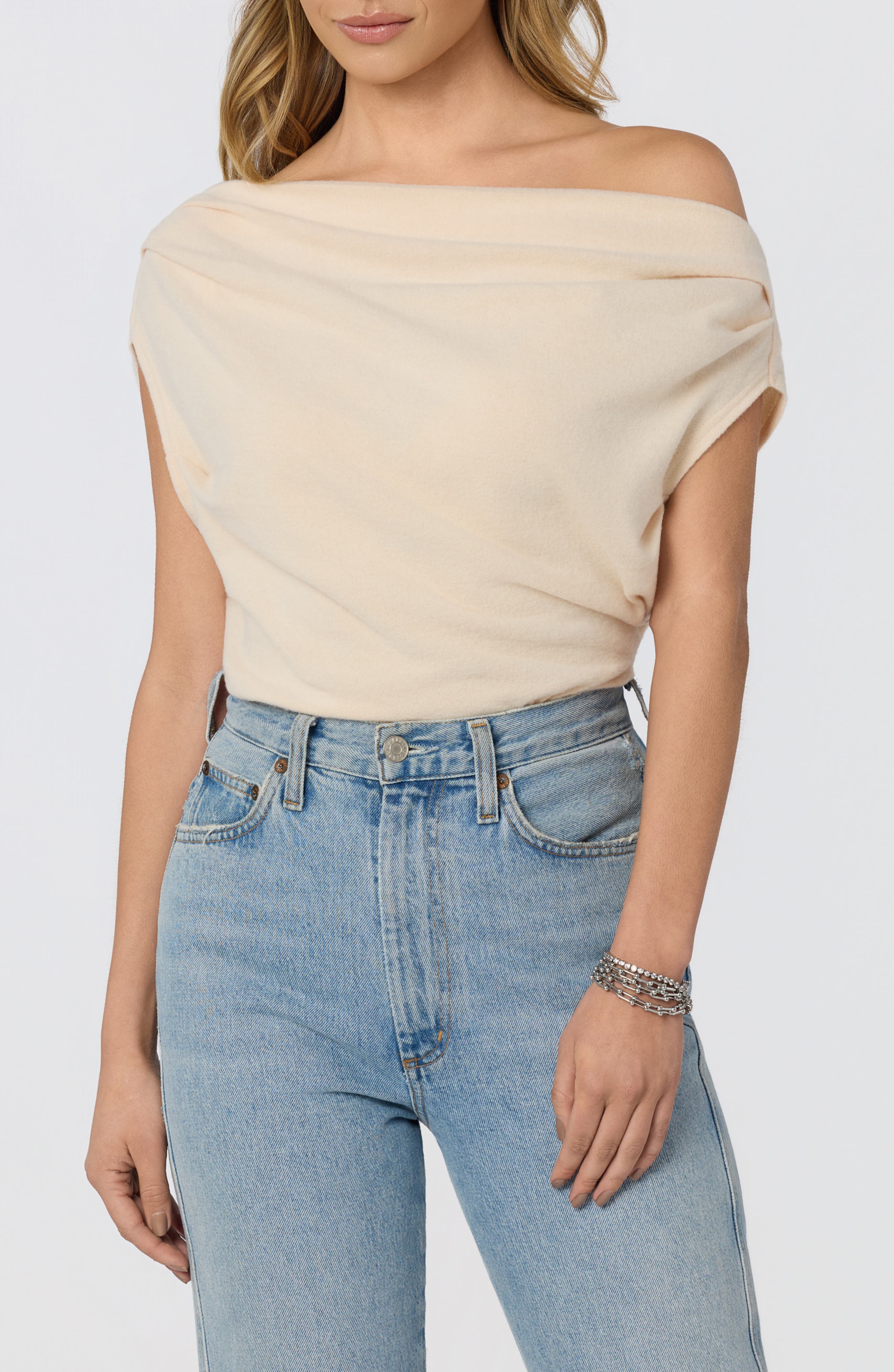 Off the Shoulder Knit Top - image 5