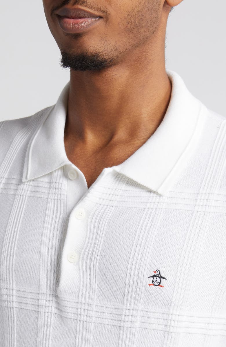 Original Penguin Geometric Jacquard Cotton Polo Sweater, Alternate, color,
