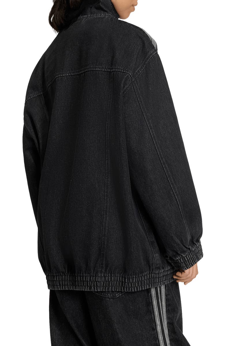 adidas Originals Firebird Denim Track Jacket, Alternate, color, True Black Denim