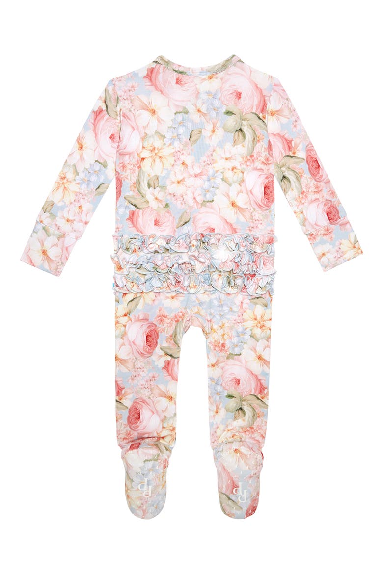 Ruffle Zip Footie, Alternate, color, LIGHT/ PASTEL BLUE