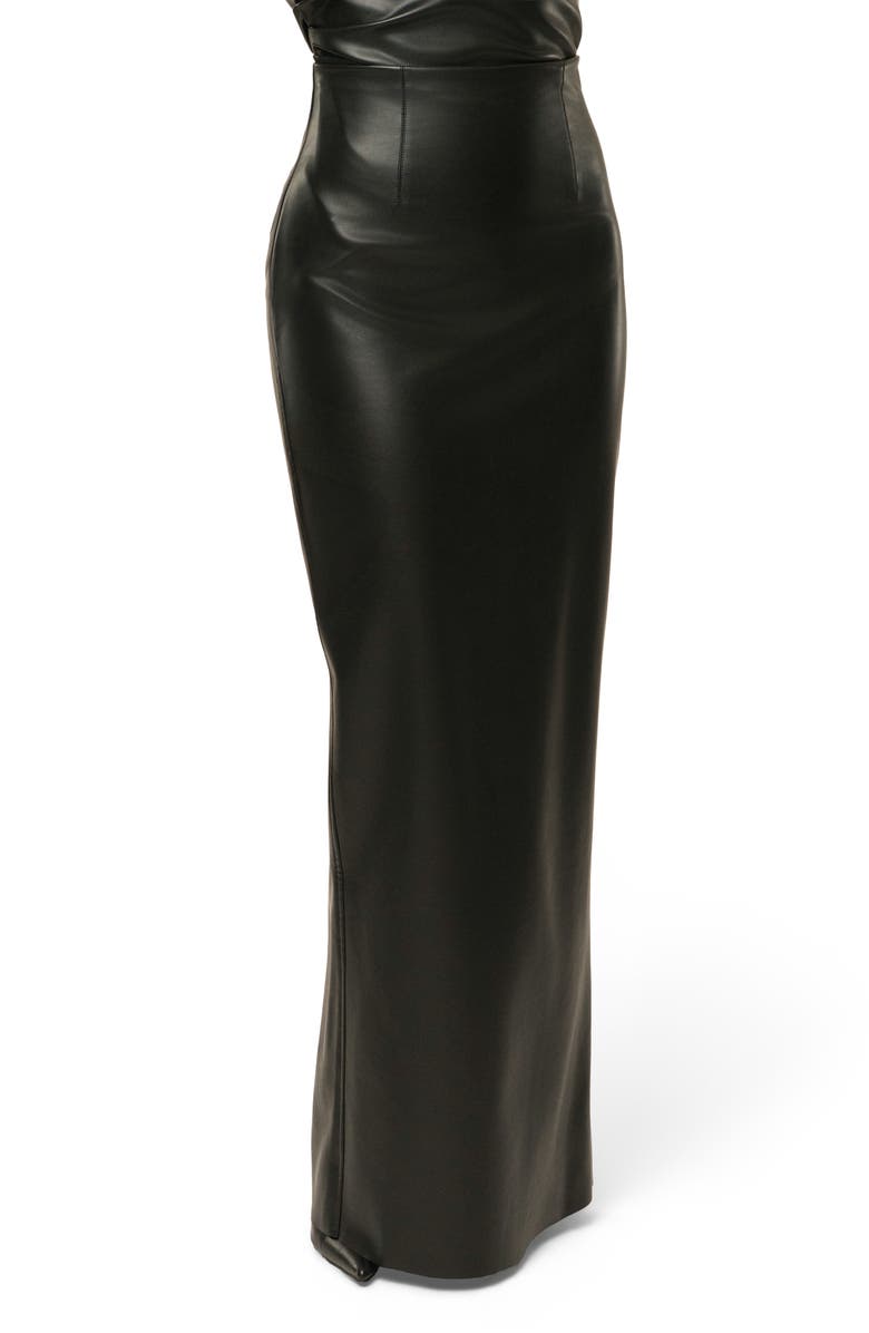JLUXLABEL Ace Faux Leather Maxi Skirt, Main, color,