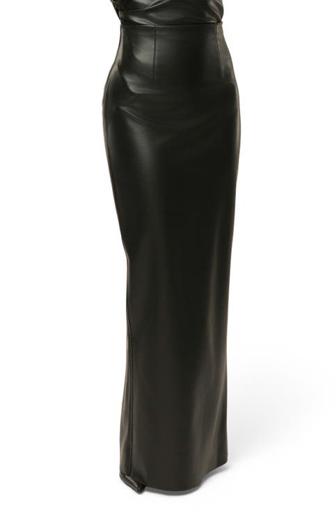 Ace Faux Leather Maxi Skirt