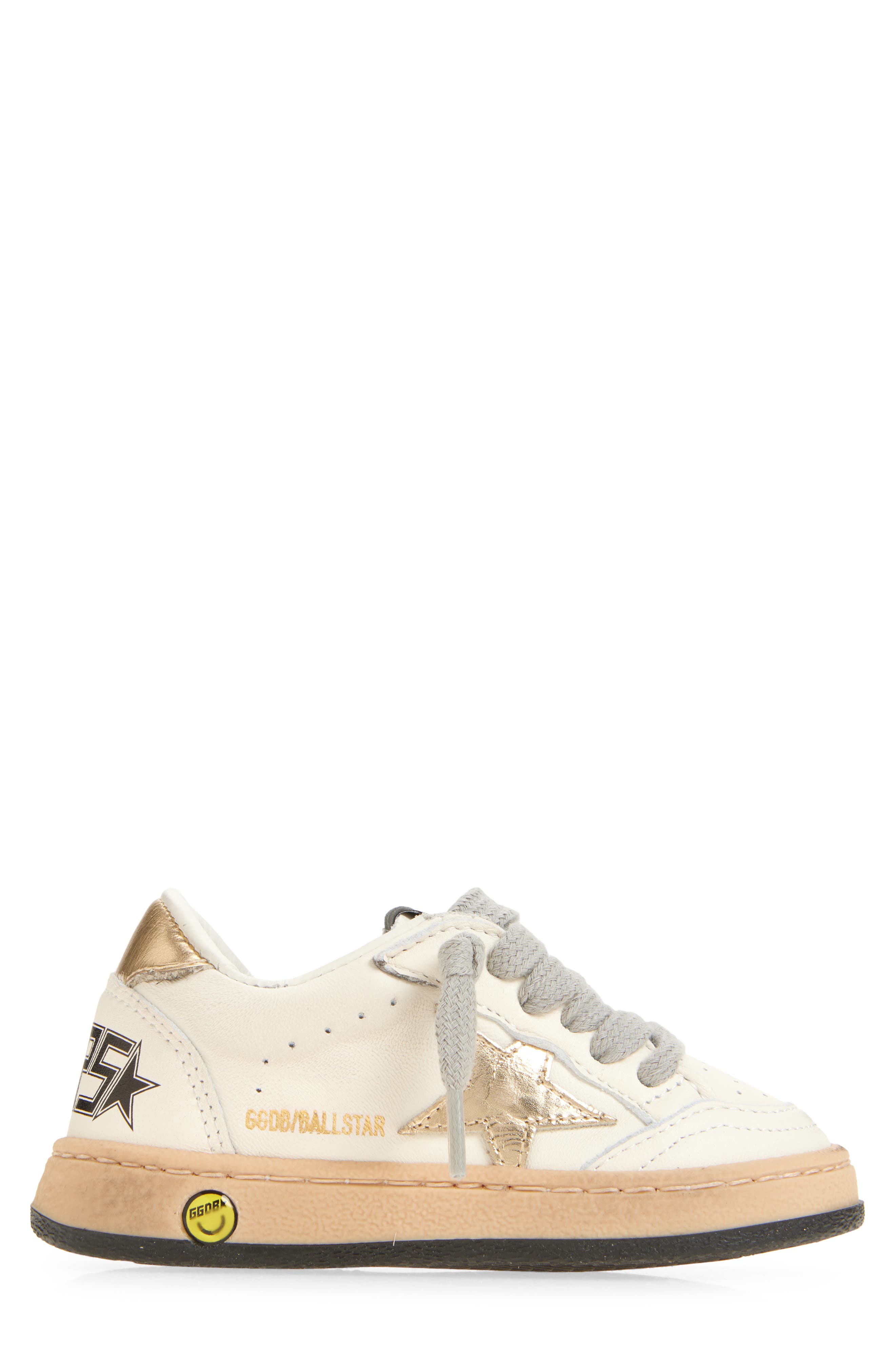 Golden Goose Kids
 Ball Star Sneaker, Alternate, color, White/ Gold