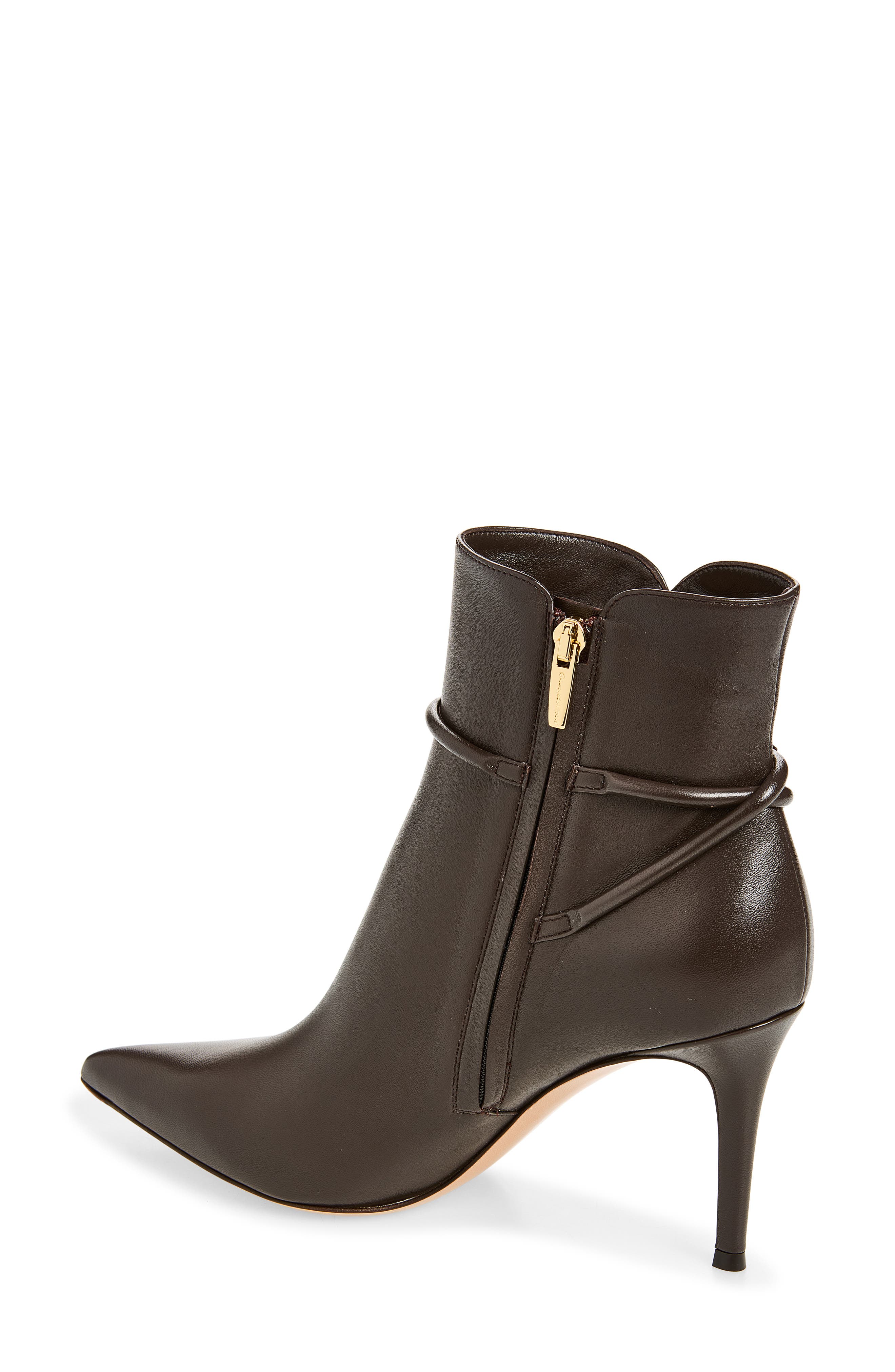 Belted Pointed Toe Bootie, Alternate, color, MOKA