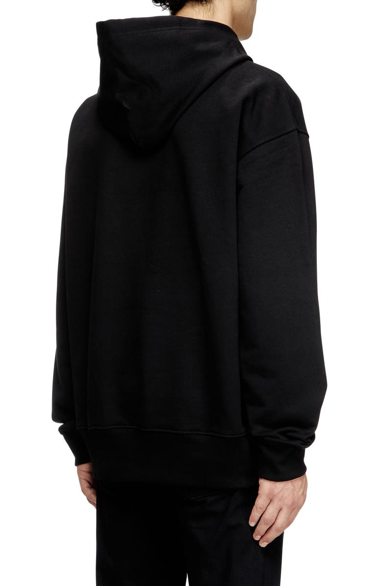DIESEL<sup>®</sup> Oversize Metallic Logo Hoodie, Alternate, color, Deep/ Black