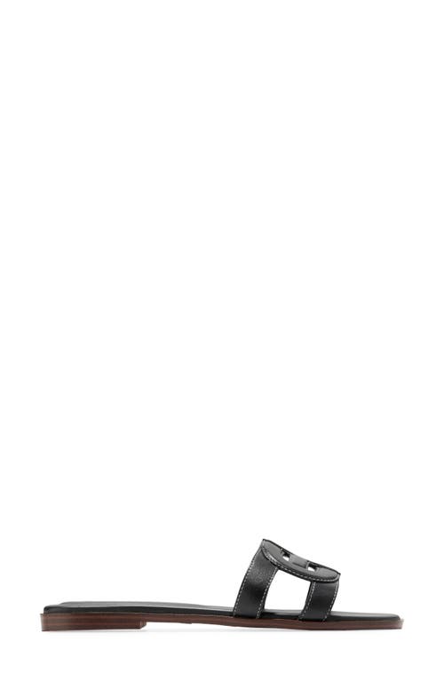 Cole Haan Chrisee Slide Sandal In Black Leather