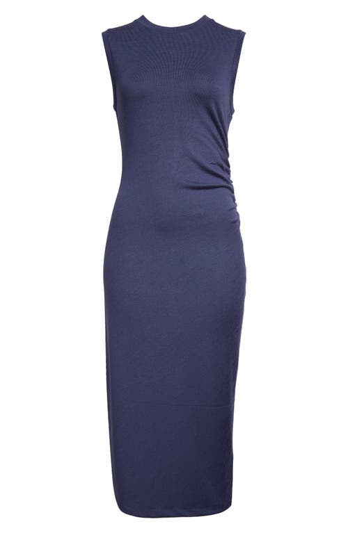 Shop Vince Side Ruched Sleeveless Knit Midi Dress