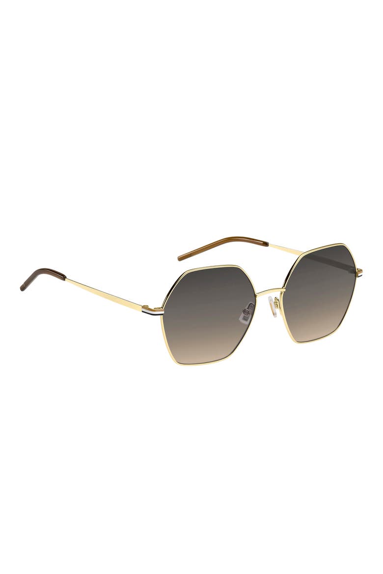 57mm Gradient Geometric Sunglasses, Alternate, color, 0J5G-PR