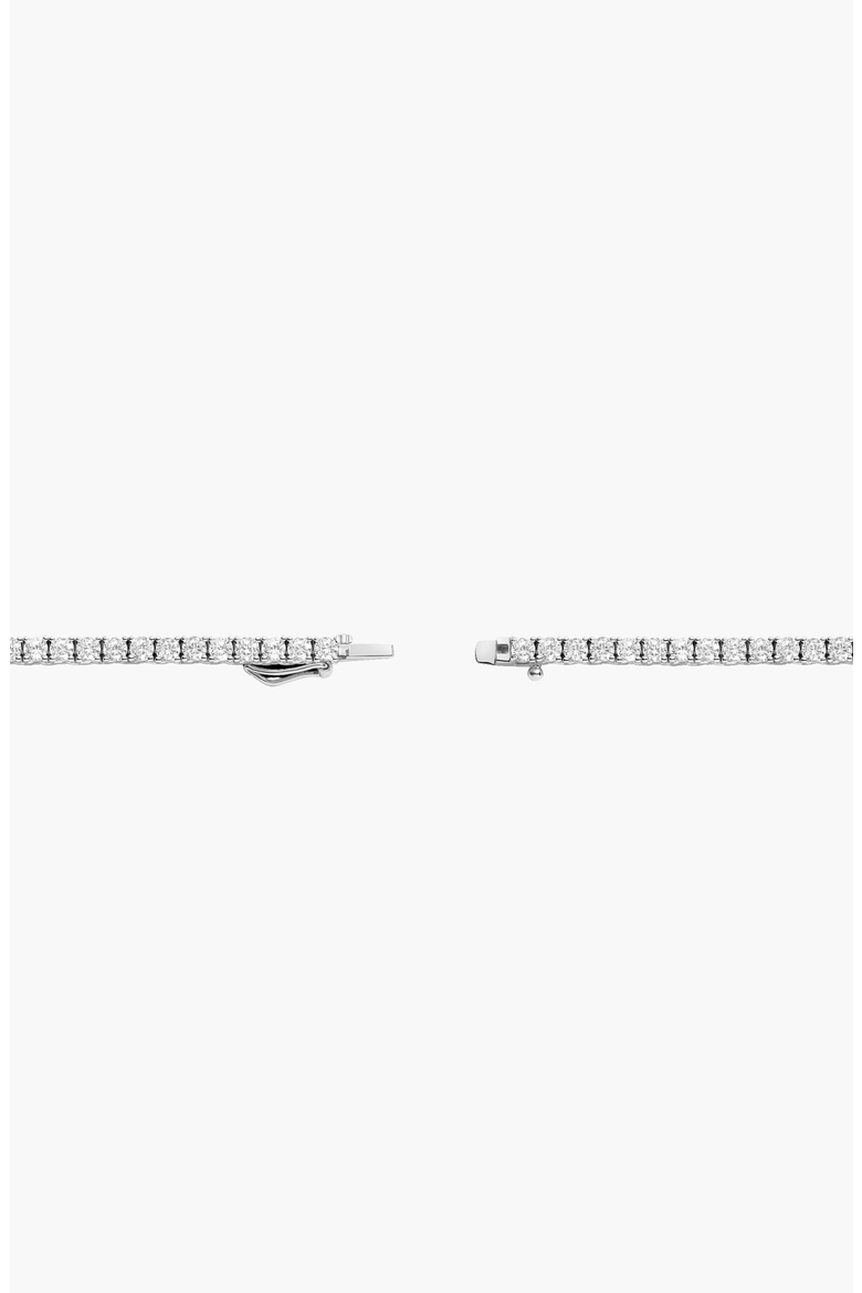 Lab Grown White Sapphire Tennis Necklace, Alternate, color, White Vermeil