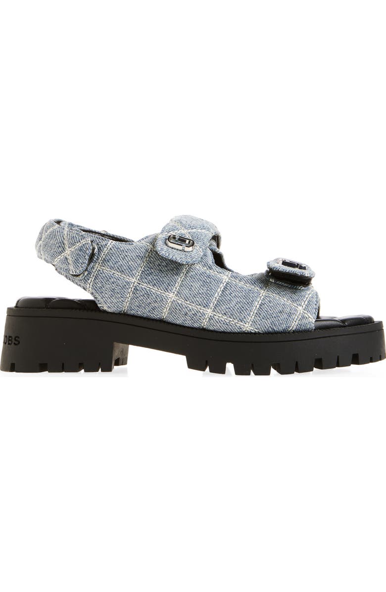 Marc Jacobs The Quilted Denim Sunny Sandal, Alternate, color, Light Wash Indigo