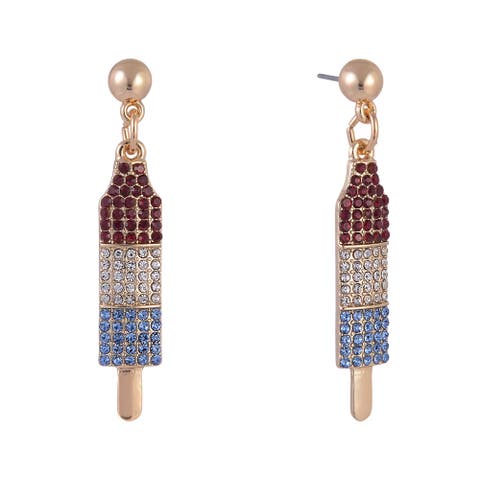 Red, White and Blue Popsicle Earrings