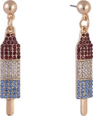 Hallmark Red, White and Blue Popsicle Earrings