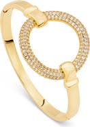 SAVVY CIE JEWELS Pavé Circle Hinge Bangle