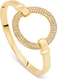 SAVVY CIE JEWELS Pavé Circle Hinge Bangle