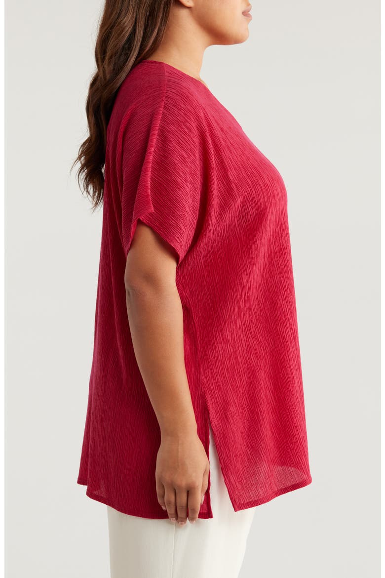 V-Neck Tunic Top, Alternate, color, AZALEA