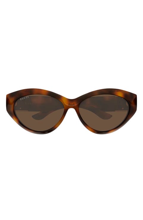 GG2269S 64mm Oversize Gradient Polarized Cat Eye Sunglasses