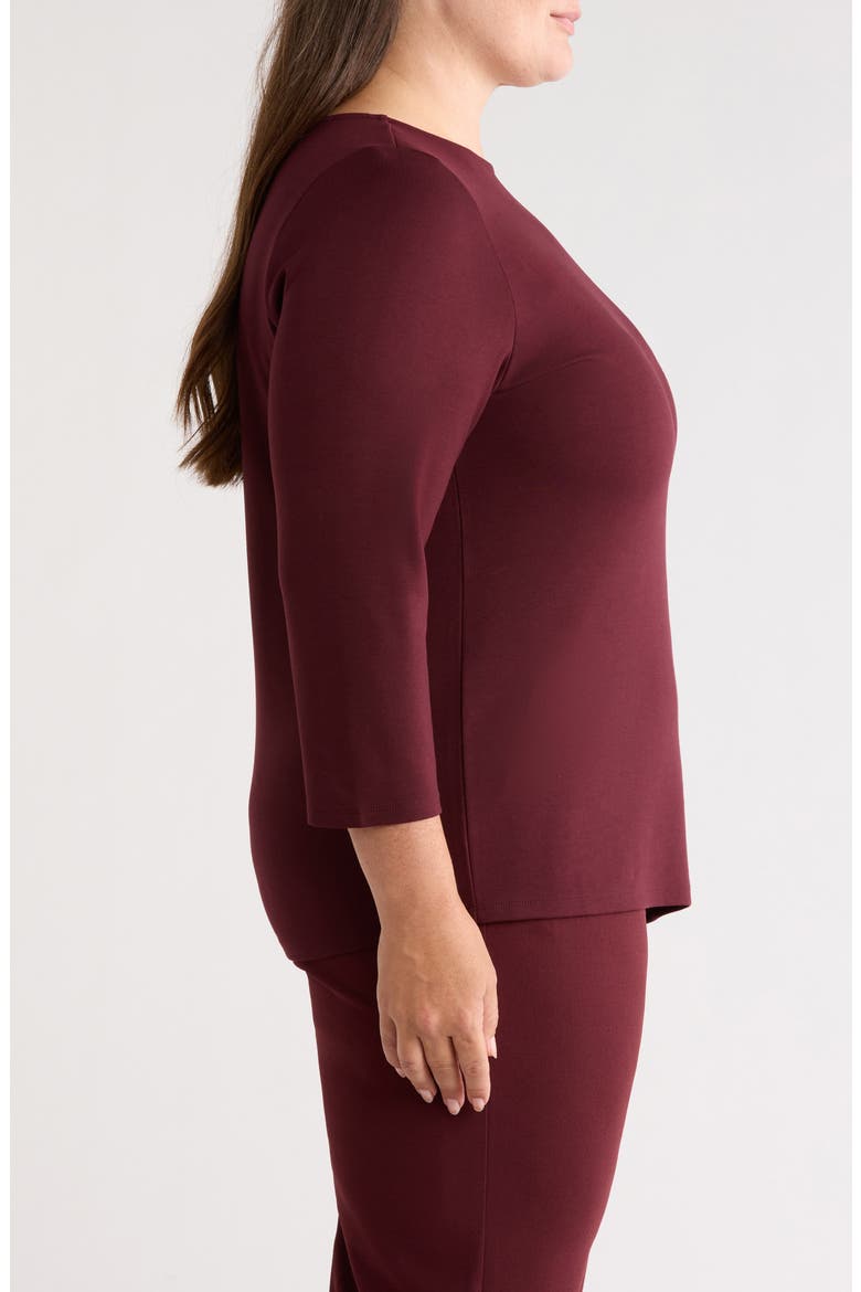 Asymmetric Button Hem Top, Alternate, color, BAROLO MULTI