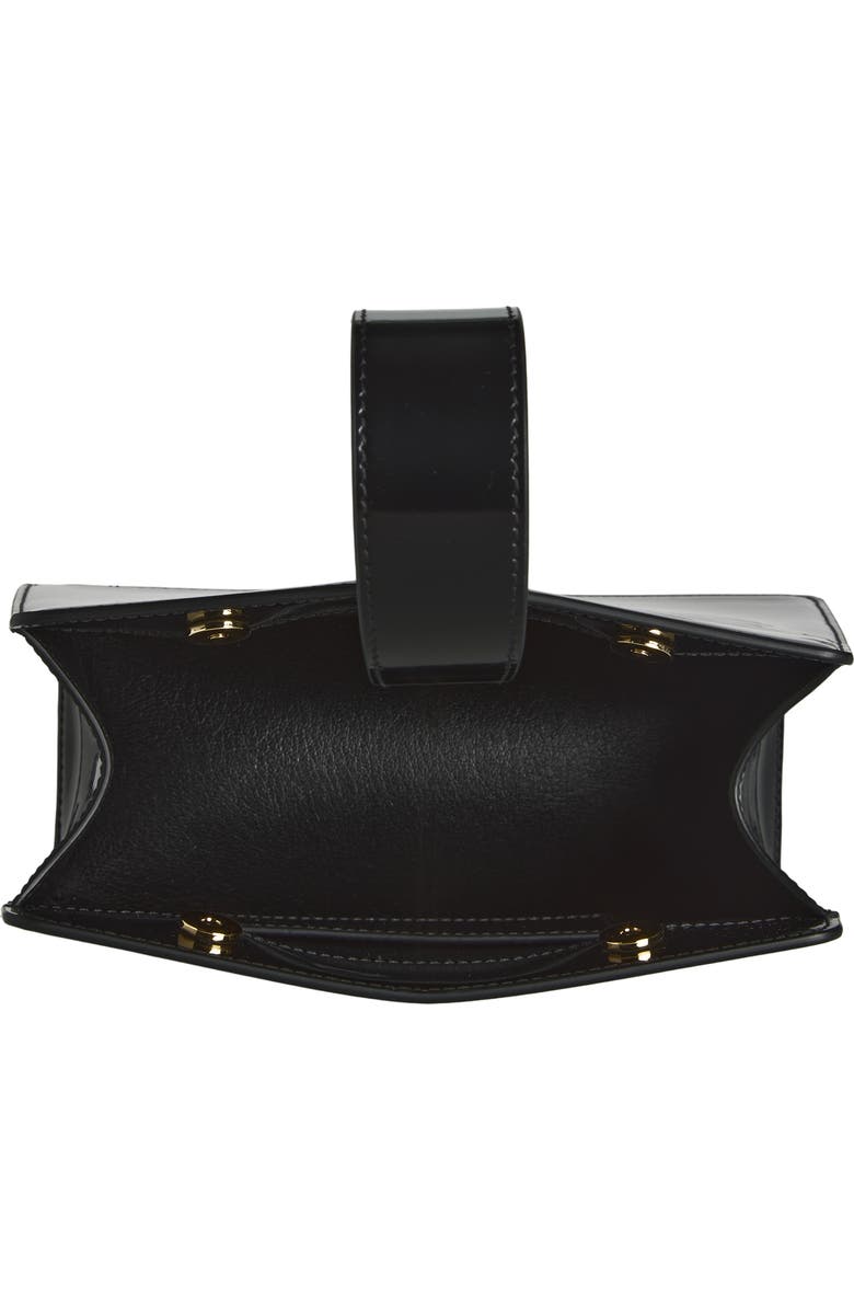 FERRAGAMO Double Gancio Leather Mini Clutch, Alternate, color, Nero Nero Nero