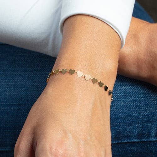 The Lovery Fine Jewelry Gold Mirrored Heart Bracelet In Gold